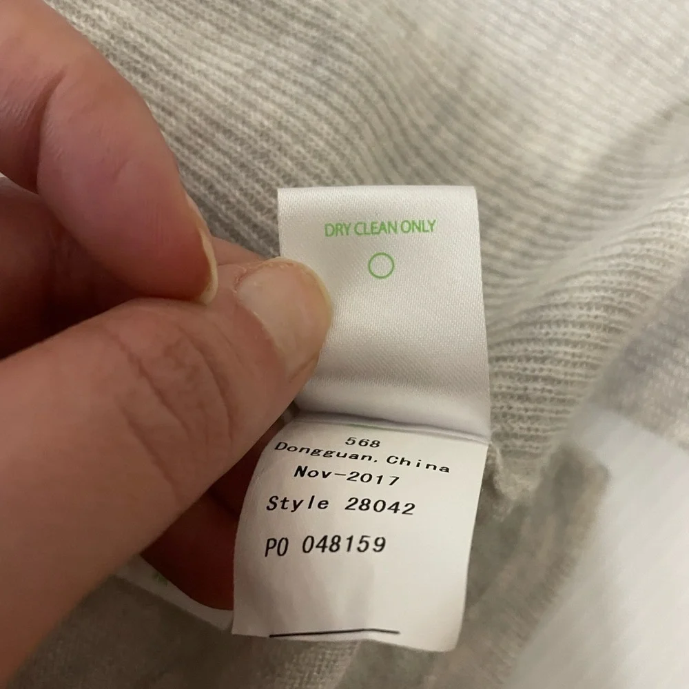 Lilly Pulitzer Bridget Fringe Cardigan Gray Wool Cashmere Blend Sz M Open Front - Picture 6 of 7